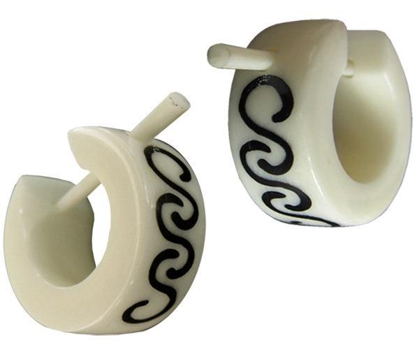 Bone hoop earrings
