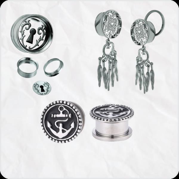 Stainless steel plugs and tunnels