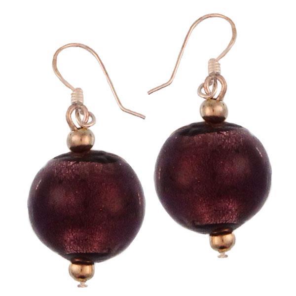 Glass and pearl earrings