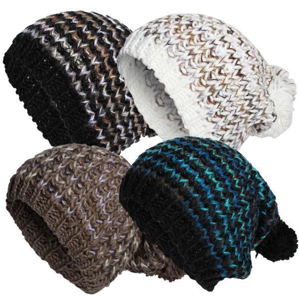 Long beanie and bobble beanie