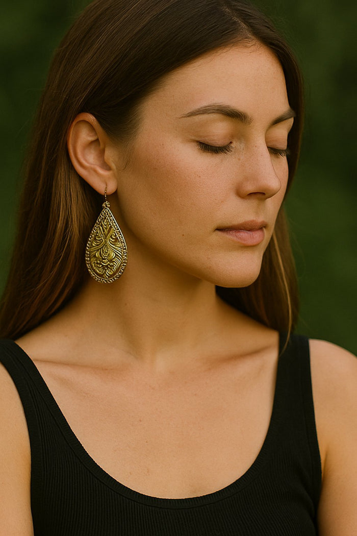 Brass earrings