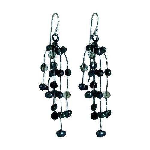 Silk thread earrings