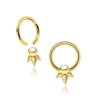 Cargar imagen en el visor de la galería, Exklusiver 316L Stahl PVD Gold BCR Piercing Schmuck
