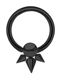 Load image into Gallery viewer, Gothic-inspirierter PVD-Schwarzer BCR Piercing-Schmuck
