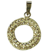 Cargar imagen en el visor de la galería, Glitzerkugel, ca.19mm Ø, Damenanhänger mit silber/runden Anhänger, Fassung aus 925er Sterlingsilber
