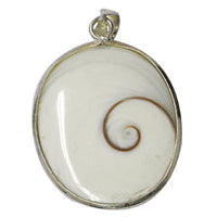Load image into Gallery viewer, Shivaauge Silberanhänger Ellipse 25 mm Anhänger 925er Sterling Silber Shiva Auge Eye Damen Schmuck
