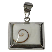 Load image into Gallery viewer, Shivaauge Silberanhänger Rechteck quer Anhänger 925er Sterling Silber Shiva Auge Eye Damen Schmuck
