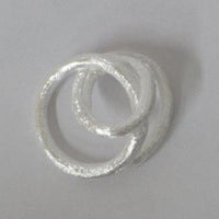 Cargar imagen en el visor de la galería, Silberanhänger Schleife matt gebürstet ca 25 mm 925er Sterling Silber Damen Anhänger Kette
