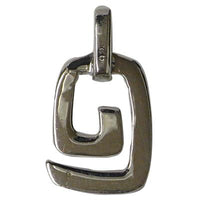 Cargar imagen en el visor de la galería, Silberanhänger eckig glänzend Spirale 15 mm 925er Sterling Silber Unisex Anhänger Kette

