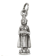 Load image into Gallery viewer, Silberanhänger Buddha Mönch Sterling Silber 925er Anhänger Unisex Schmuck
