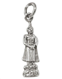 Load image into Gallery viewer, Samurai Mönch Silberanhänger Unisex Schmuck Anhänger Sterling Silber 925er
