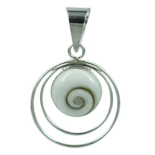 Shivaauge Silberanhänger Kreise 21 mm Anhänger 925er Sterling Silber Shiva Auge Eye Damen