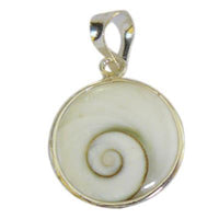 Load image into Gallery viewer, Shivaauge Silberanhänger rund 19 mm offen Anhänger 925er Sterling Silber Shiva Auge Eye Damen
