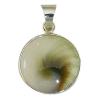 Load image into Gallery viewer, Shivaauge Silberanhänger rund 19 mm offen Anhänger 925er Sterling Silber Shiva Auge Eye Damen
