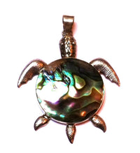 Load image into Gallery viewer, Abalone Perlmutt Muschel Silberanhänger Anhänger Kette 925er Sterling Silber Schildkröte
