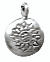 Load image into Gallery viewer, Silberanhänger Kreis gebogen Distel Anhänger Sterling Silber 925er Unisex Schmuck
