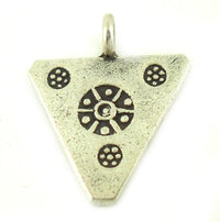 Load image into Gallery viewer, Silberanhänger Hill Tribe Dreieck Blumen Anhänger Sterling Silber 925er Damen Schmuck
