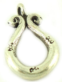 Load image into Gallery viewer, Silberanhänger Hill Tribe Hufeisen Punkte Anhänger Sterling Silber 925er Damen Schmuck
