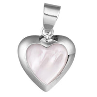 Load image into Gallery viewer, Perlmutt Herz Rand Anhänger weiß Silberanhänger 925er Sterlingsilber Damen Schmuck
