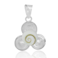 Load image into Gallery viewer, Shivaauge Blume Schalen 16 mm Anhänger rund 925er Sterling Silber Silberanhänger Shiva Auge
