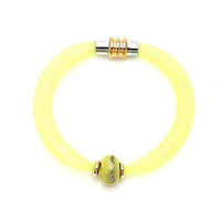 Load image into Gallery viewer, Set Kette Armband Stein Perle Nylon Schlauch Magnetverschluss zweilagig nickelfrei bunt neon
