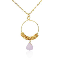 Cargar imagen en el visor de la galería, Set Kette Ohrringe 18 karat vergoldet lila Stein Ringe Blumen nickelfrei facettiert gold
