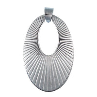 Load image into Gallery viewer, Silberanhänger Ellipse Strahlen Loch Anhänger Sterling Silber 925er nickelfrei
