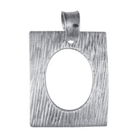 Load image into Gallery viewer, Silberanhänger Rechteck gewölbt oval Rillen nickelfrei Anhänger Sterling 925 Silber
