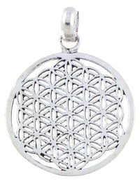 Load image into Gallery viewer, Silberanhänger 36 mm Blume des Lebens Anhänger Sterling 925er Silber glänzend
