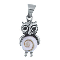 Load image into Gallery viewer, Shivaauge Silberanhänger kleine Eule Anhänger 925er Sterling Silber Shiva Auge
