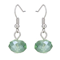 Cargar imagen en el visor de la galería, Schmuckset Kette Perlen grün schwarz Glasperlen Ohrringe grün Halskette Damen Schmuckdraht verstellbar ca 46 cm
