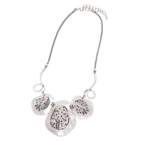 Load image into Gallery viewer, Ketten Halskette Edelstahl Wellen Spirale Anhänger Abstrakt silberfarben  Länge 27 cm
