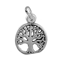 Load image into Gallery viewer, Silberanhänger Baum Kreis Anhänger Sterling Silber 925er nickelfrei ca. 15 mm Damen
