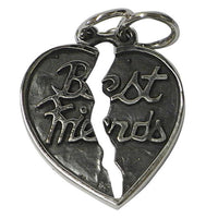Cargar imagen en el visor de la galería, Silberanhänger 2 cm Best Friends Herz Riss 925er Sterling Silber Damen Anhänger Kette
