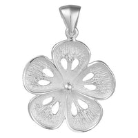 Cargar imagen en el visor de la galería, Silberanhänger fünfblättrige Blume glänzend Anhänger 925er Sterling Silber Kette Damen
