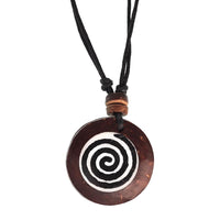 Load image into Gallery viewer, Surferkette Haifzahn Surfbrett rund Holz Muschel verstellbar
