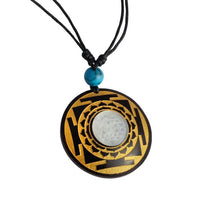 Load image into Gallery viewer, Holzkette Perlmutt verstellbar Baumwolle Muschel Kette Holz gold silber rund
