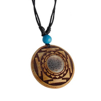 Load image into Gallery viewer, Holzkette Perlmutt verstellbar Baumwolle Muschel Kette Holz gold silber rund
