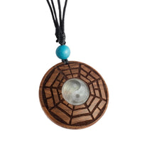 Load image into Gallery viewer, Holzkette Perlmutt verstellbar Baumwolle Muschel Kette Holz gold silber rund
