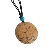 Load image into Gallery viewer, Holzkette Perlmutt verstellbar Baumwolle Muschel Kette Holz gold silber rund
