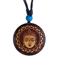 Load image into Gallery viewer, Holz KetteTürkis verstellbar Baumwolle rund Raute
