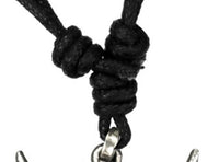 Load image into Gallery viewer, Kette Brass Baumwolle Holz Skull dunkel Anhänger Viking Wikinger Helm verstellbar
