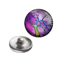 Load image into Gallery viewer, Chunks Druckknopf Click Button Edelstahl Baum des Lebens
