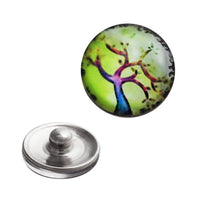 Load image into Gallery viewer, Chunks Druckknopf Click Button Edelstahl Baum des Lebens
