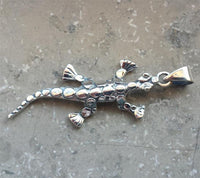 Load image into Gallery viewer, Anhänger 925 Sterling Silber Punkte Gekko Silberanhänger
