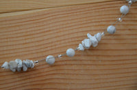 Load image into Gallery viewer, Halskette Perlen Stein Splitter Bündel weiß 42- 48cm
