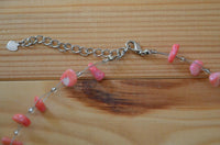 Load image into Gallery viewer, Halskette Rosenquarz Perlen Stein Splitter Bündel rosa
