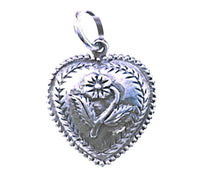 Load image into Gallery viewer, Silberanhänger Herz Blume Anhänger Sterling Silber 925er Damen Schmuck

