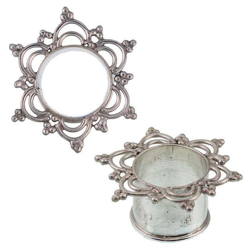 Silbertunnel Doppelbögen Dreiecke 925 Sterling Silber Tunnel Plug Organic Expander