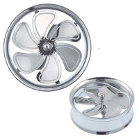 Load image into Gallery viewer, Tunnel silbern Windrad drehbar Edelstahl Schraub Plug Expander Piercing Chirurgenstahl
